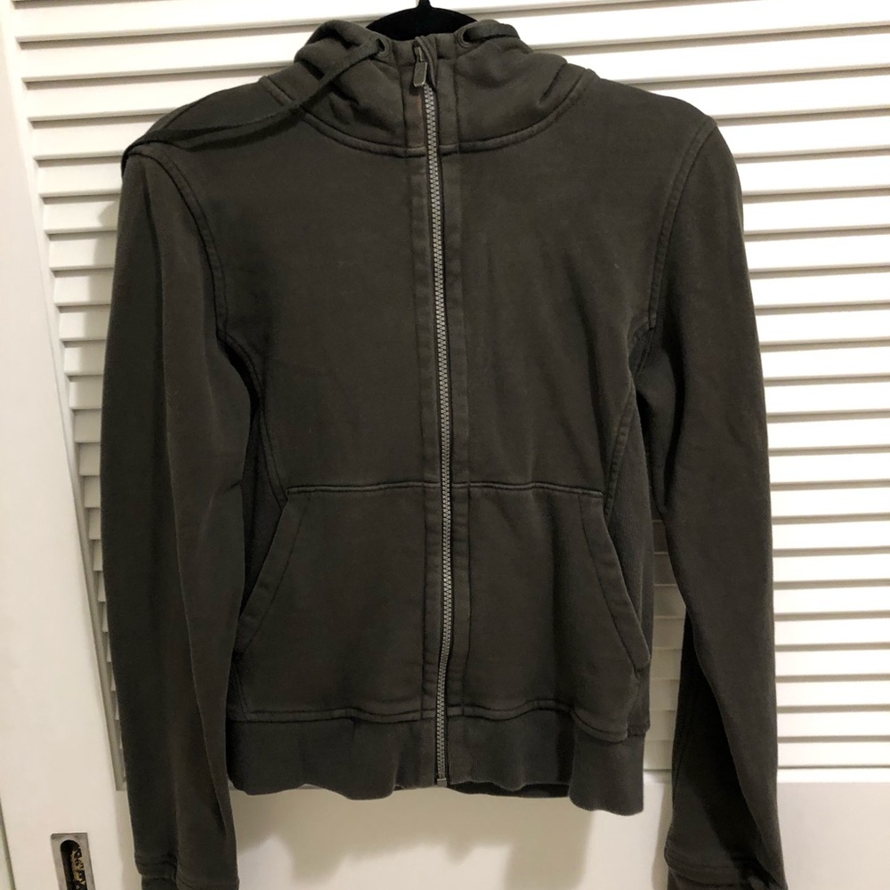 Lululemon Zip-up Hoodie Dark Olive Sz8